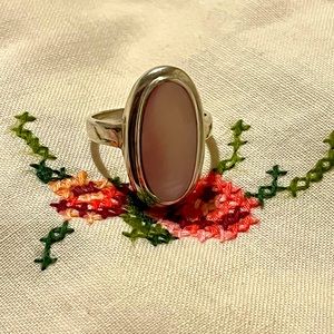 Vintage AVON 925 silver pearl ring size 8